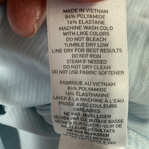 Rhone Commuter Shirt Men's Classic Fit Blue Striped L Stretch Preppy Prep Career - Picture 5 of 8